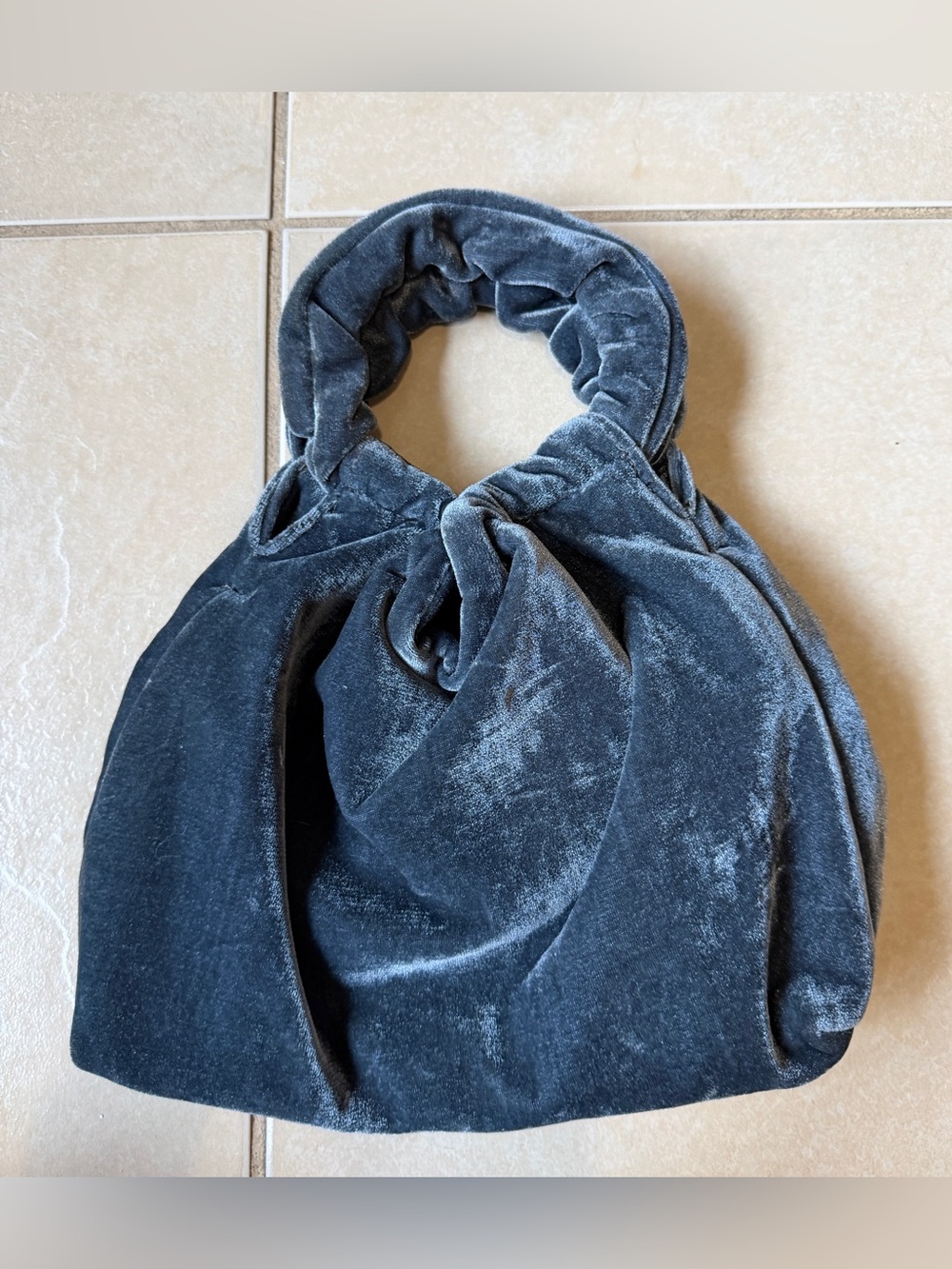 Sole Society Gray Velvet Ring Handbag Small Evening Bag